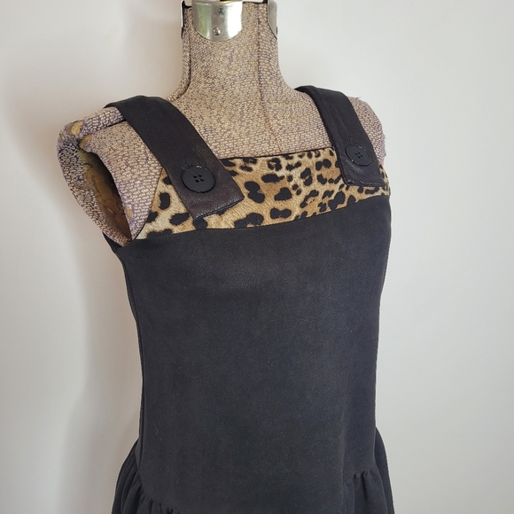Vintage Y2K button back dress with animal print - Picture 2 of 16